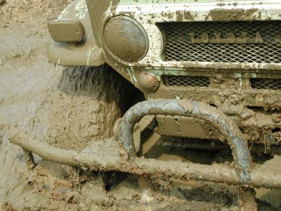 Al Florence shows off how clean he kept his old FJ40.